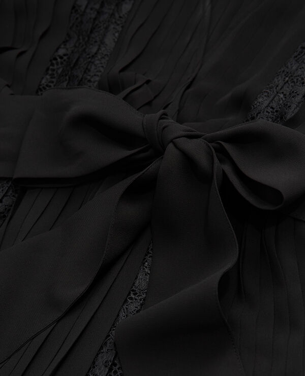 The Kooples FEMME BLACK robe courte en dentelle noire