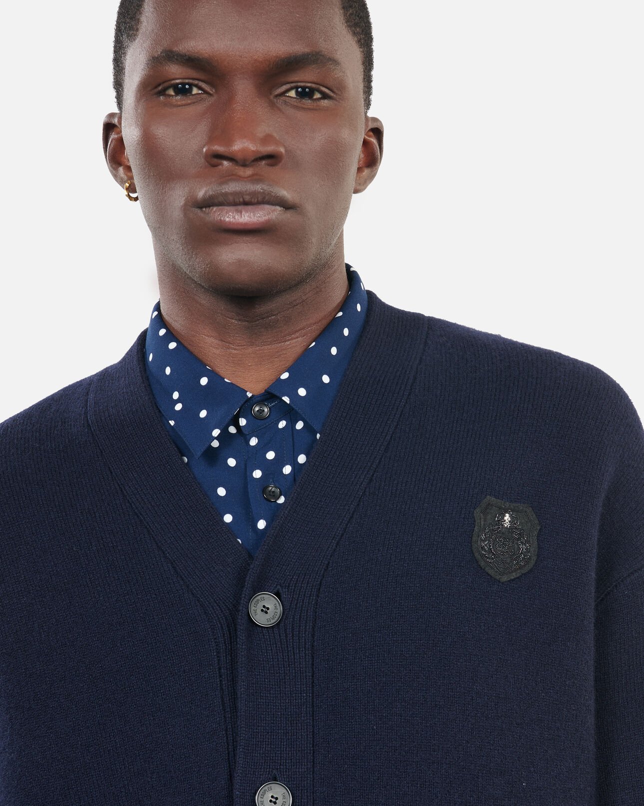 The Kooples HOMBRE NAVY cárdigan lana azul marino