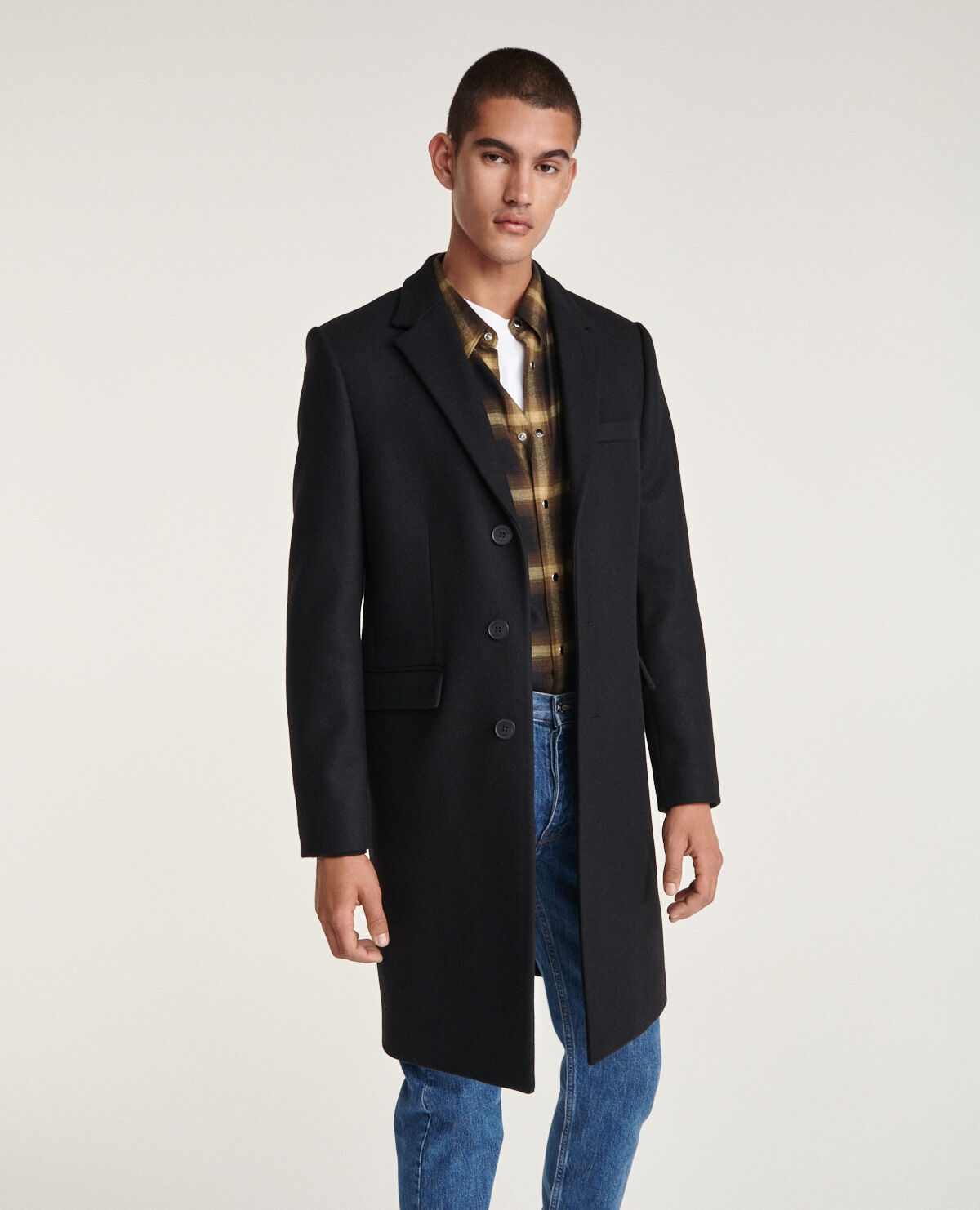 Manteau on sale laine cuir