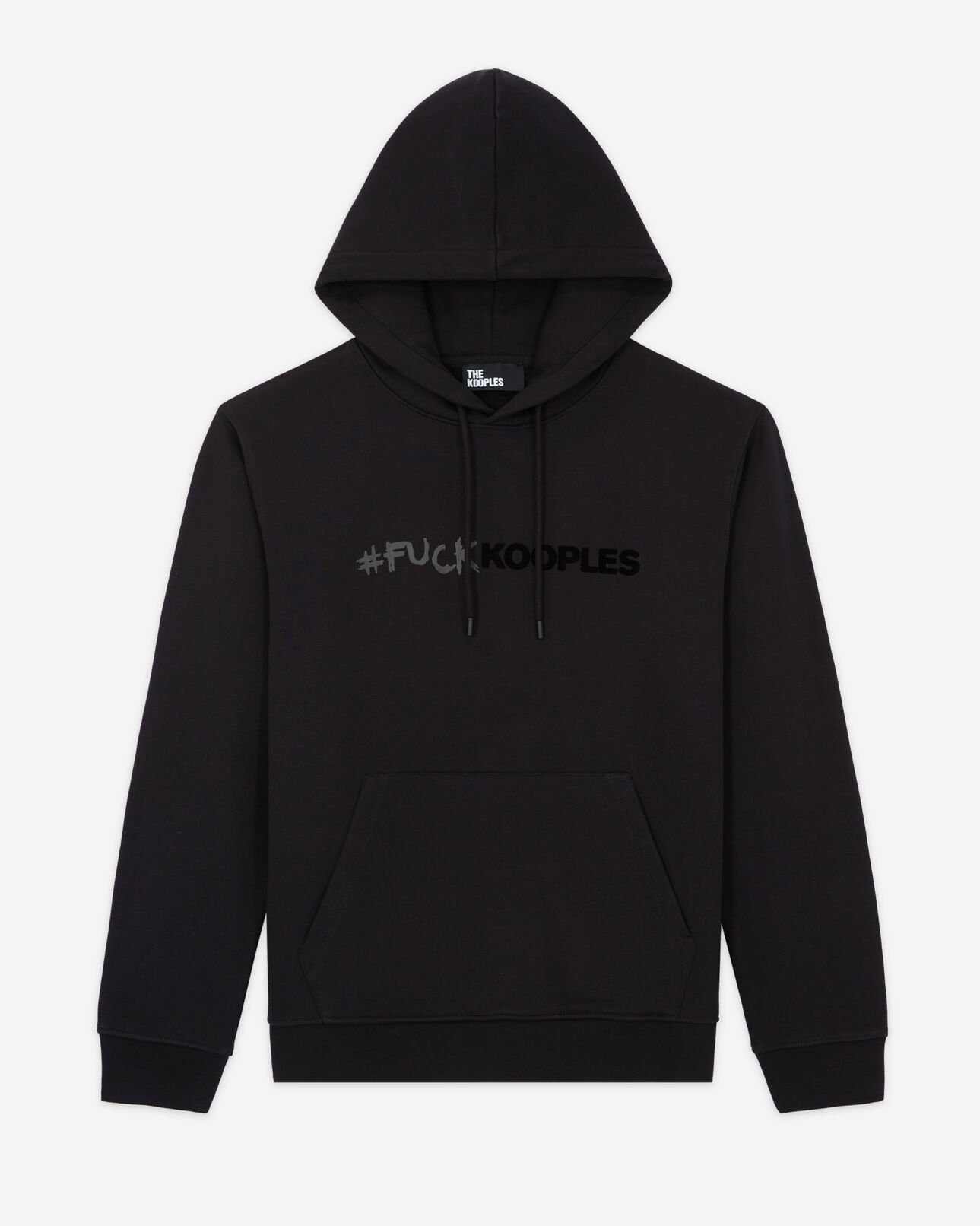 The Kooples HOMME BLACK sweatshirt à capuche logo noir