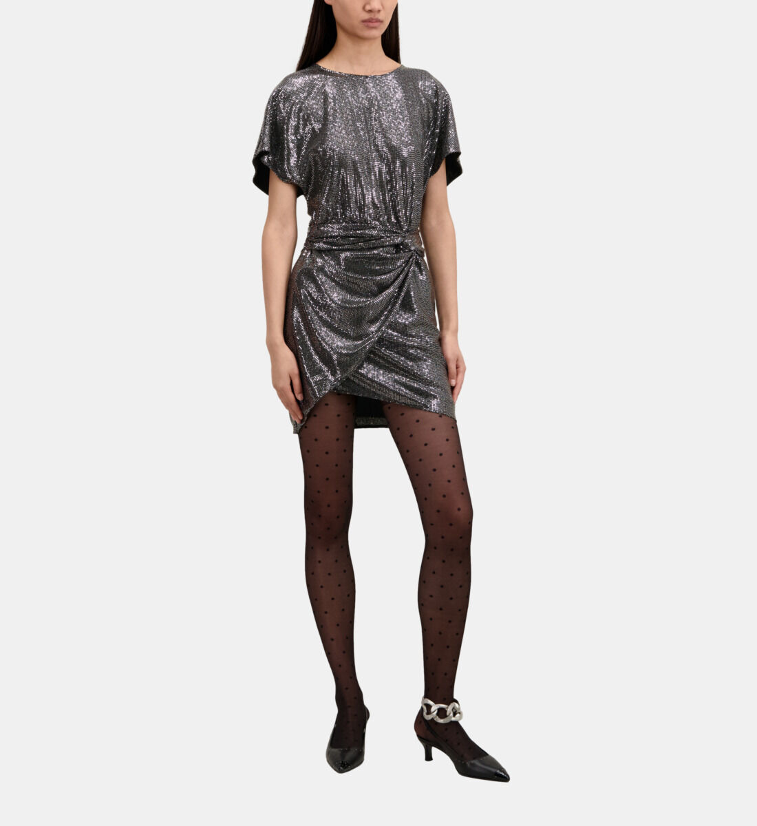 Robe hot sale métallisée or