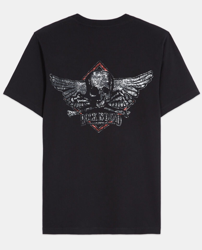 The Kooples WOMEN BLACK WASHED black t-shirt with screen print