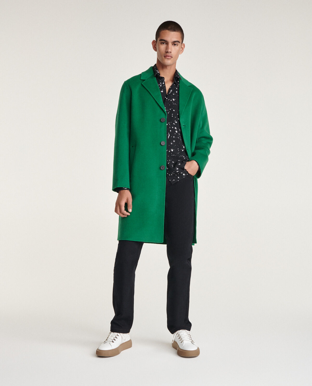 Green wool coat shop uk