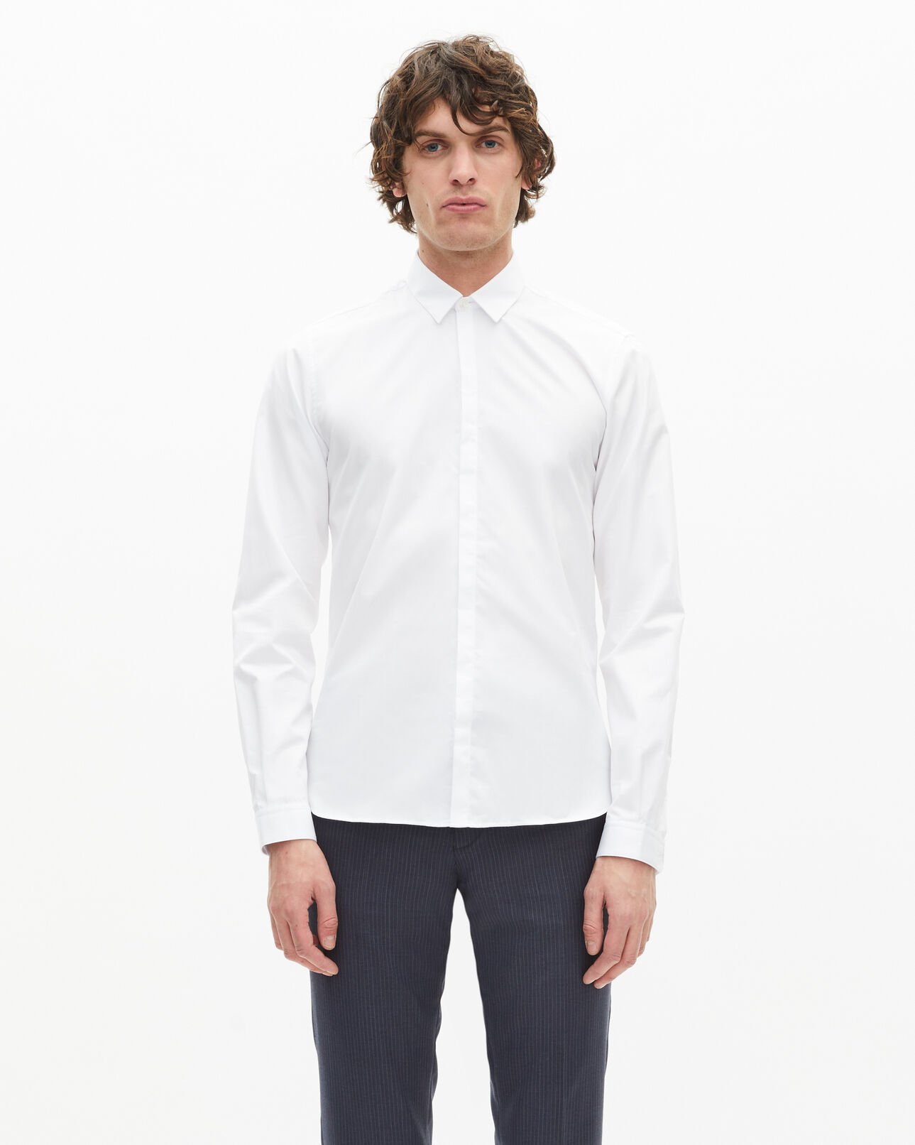 The Kooples HOMME WHITE chemise col classique blanche