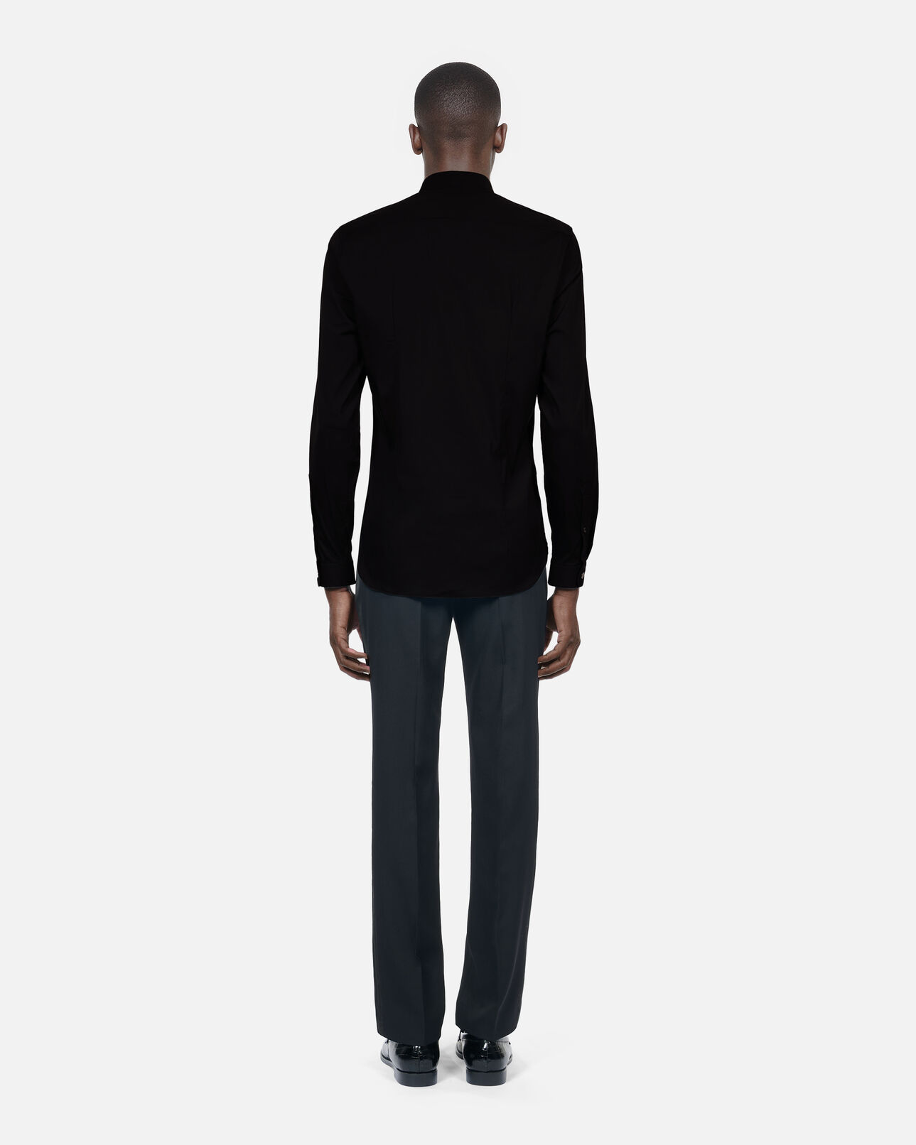 The Kooples MEN BLACK black poplin shirt