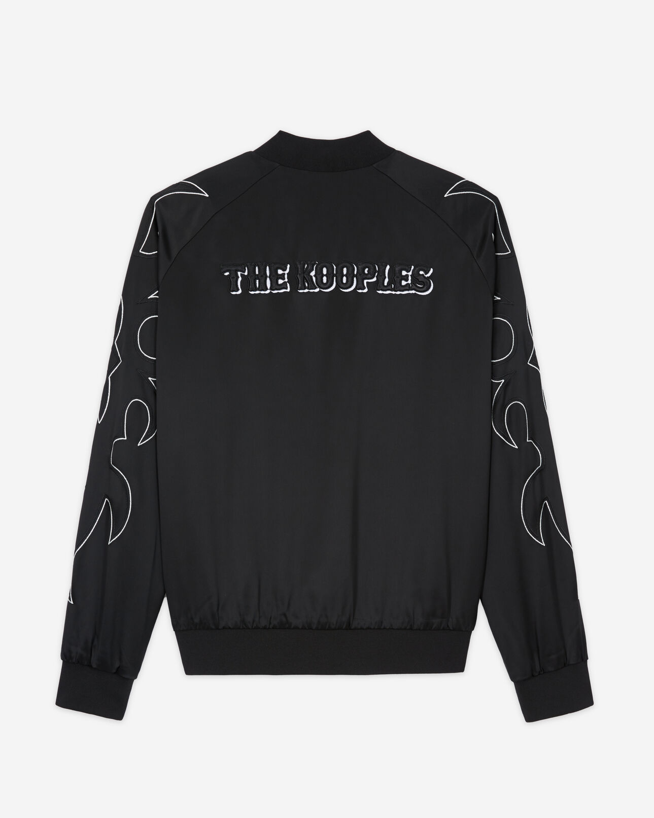 The Kooples HOMME BLACK blouson teddy noir avec broderies western