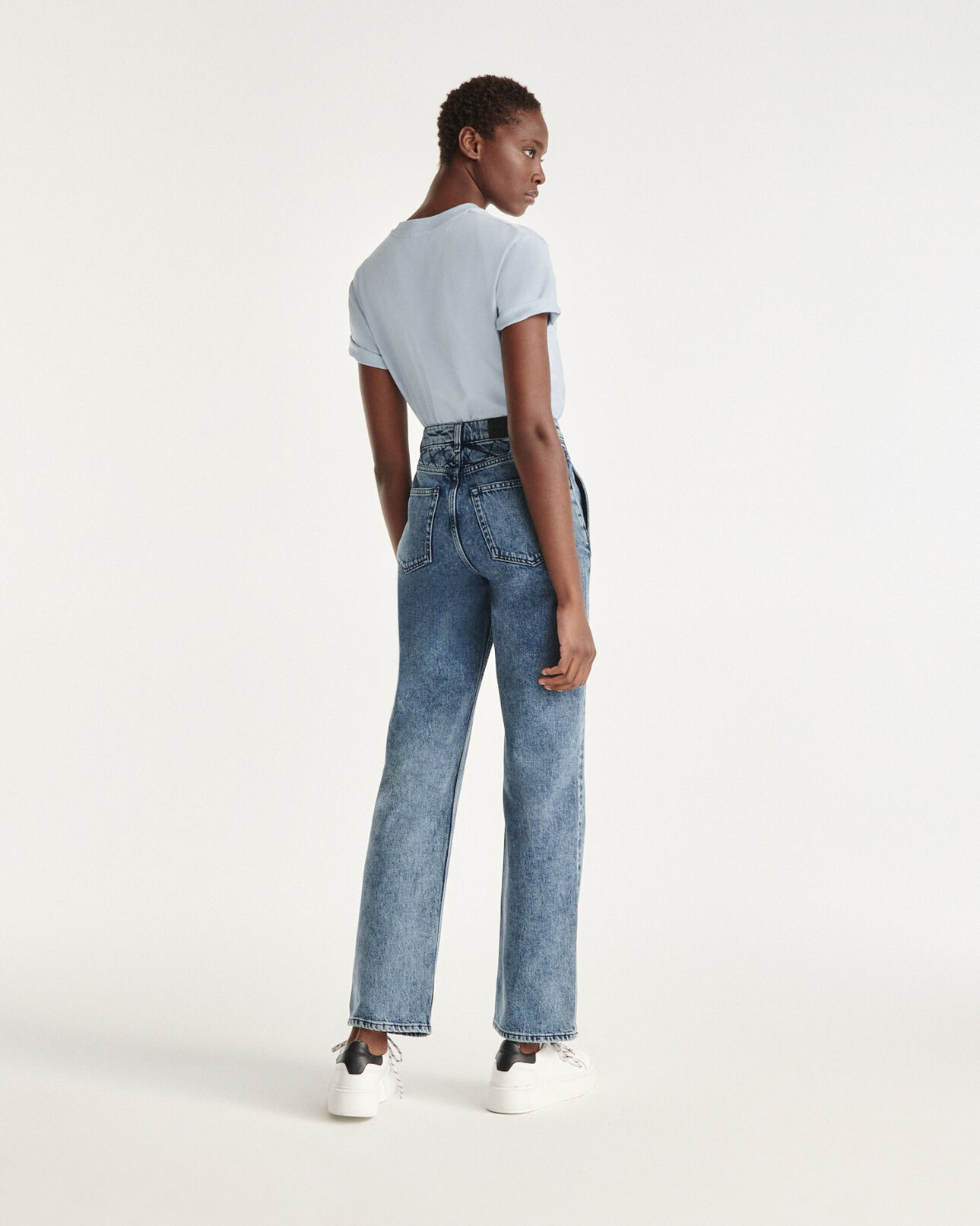 The Kooples FEMME BABY BLUE t-shirt bleu à logo
