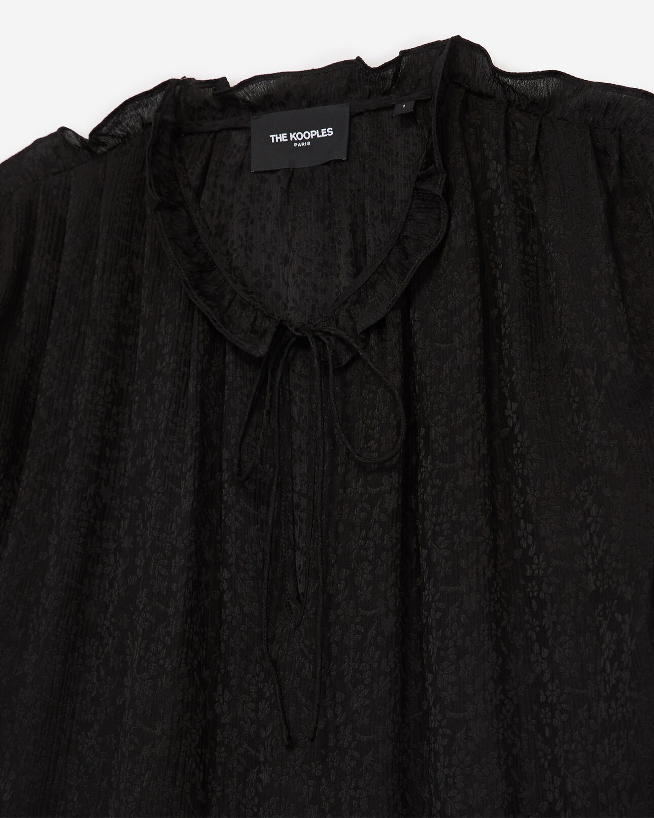 The Kooples WOMEN BLACK printed oversized silk shirt