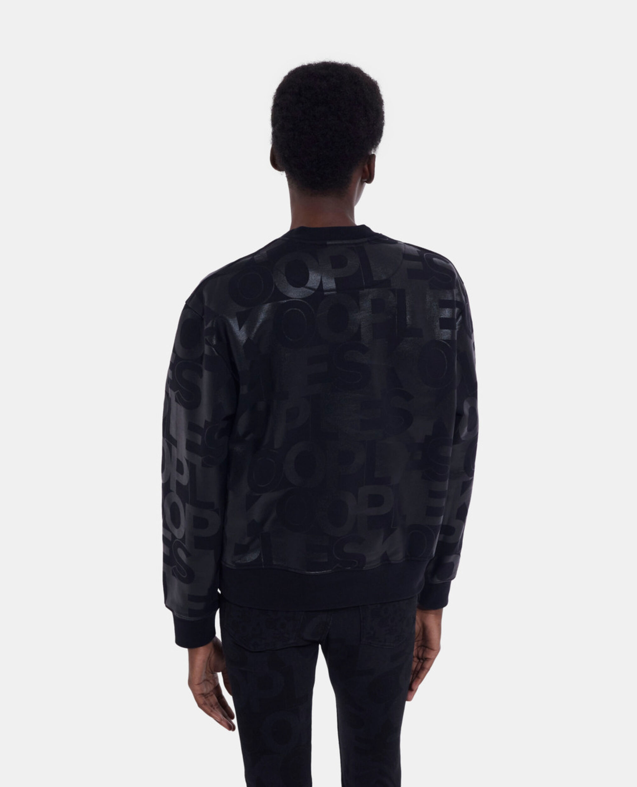 Schwarzes Sweatshirt mit The Kooples Logo, BLACK, hi-res image number null