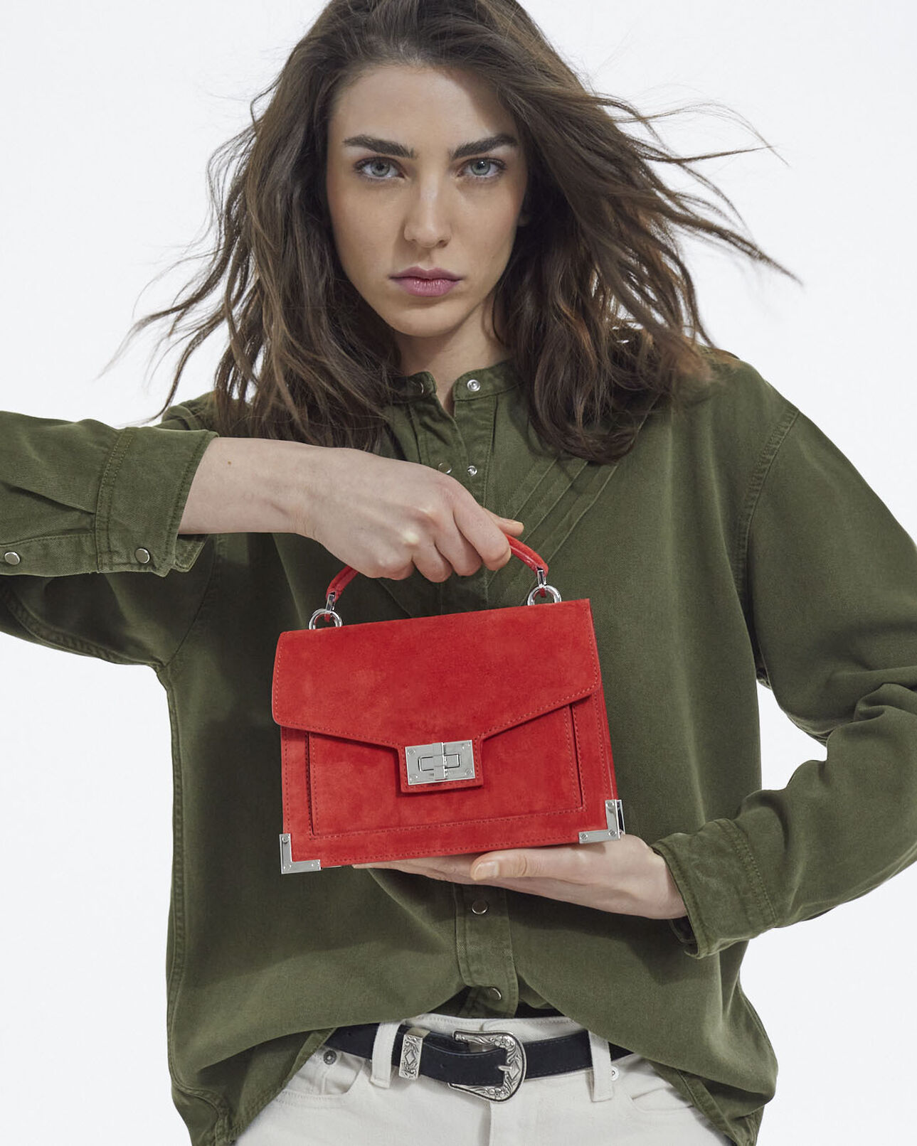 The Kooples WOMEN RED small emily bag in red leather