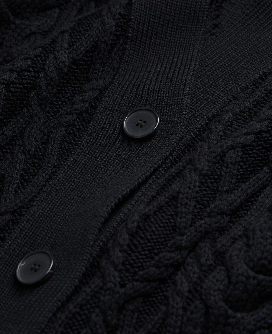 cárdigan lana negro
