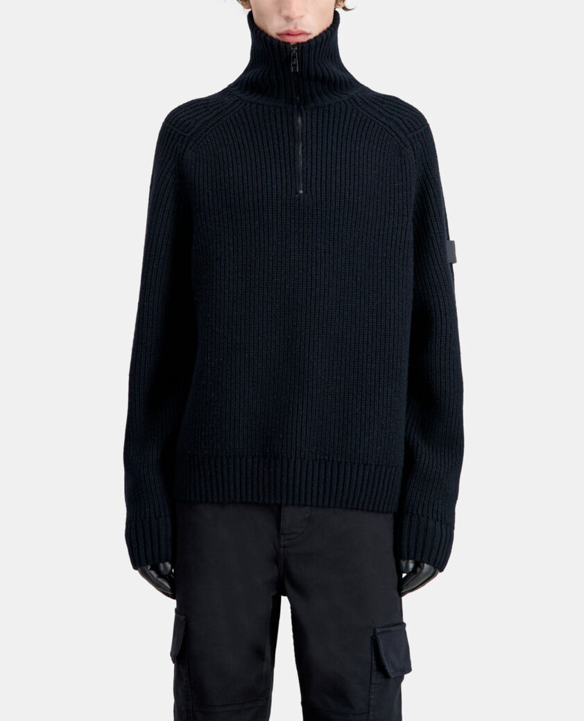 The Kooples HERREN BLACK schwarzer pullover aus wolle
