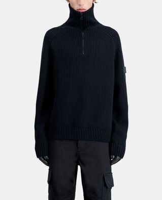 The Kooples HERREN BLACK schwarzer pullover aus wolle