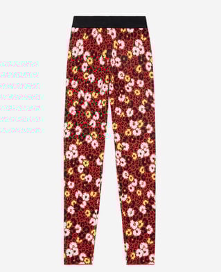 The Kooples FEMME DARK RED legging imprimé fleuri