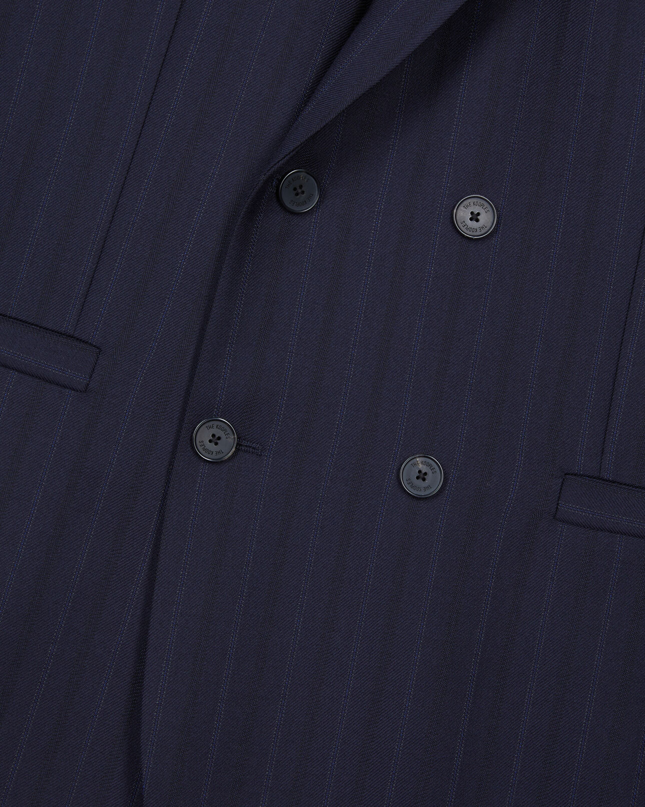 The Kooples MEN NAVY blue striped suit jacket