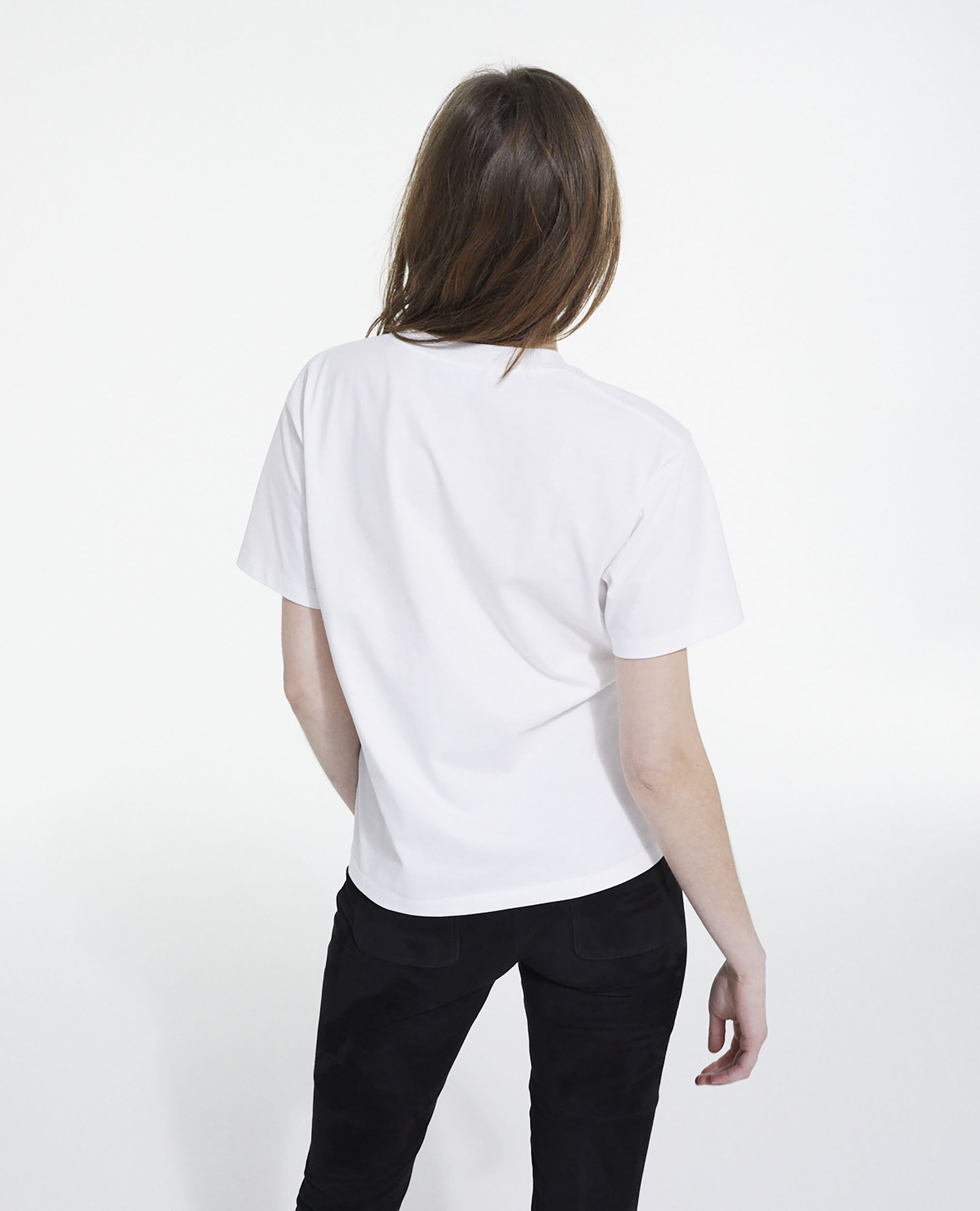 White T-shirt with The Kooples logo, SNOW WHITE, hi-res image number null