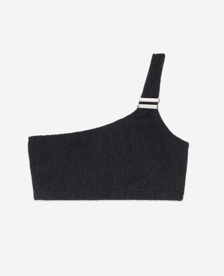 The Kooples WOMEN BLACK the kooples x luz asymmetric swimming costume top black