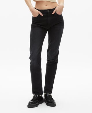 The Kooples MUJER BLACK WASHED vaqueros slim negros