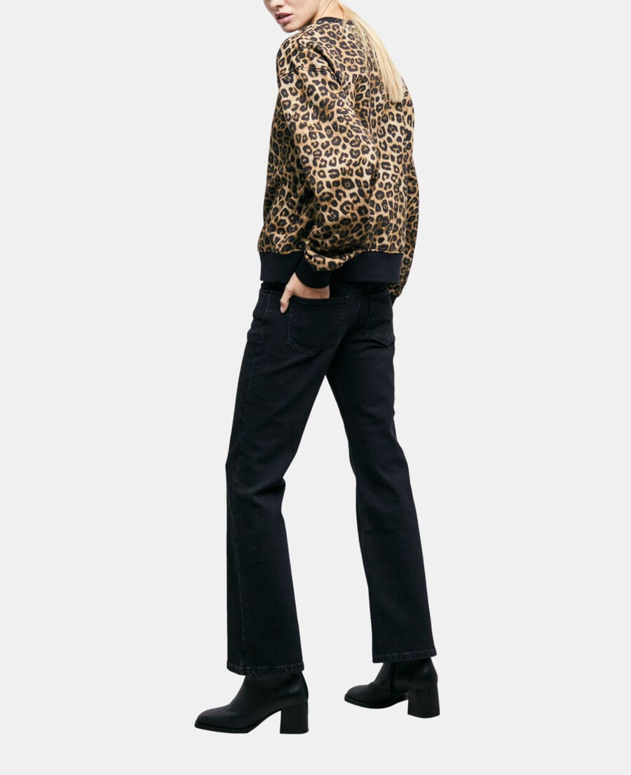 The Kooples FEMME BLACK WASHED jean bootcut noir