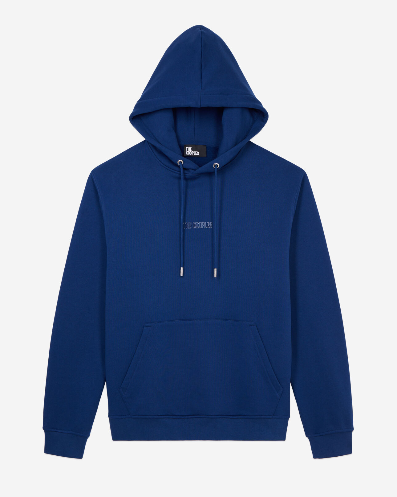 The Kooples MEN ROYAL BLUE - DARK NAVY bright blue logo hoodie