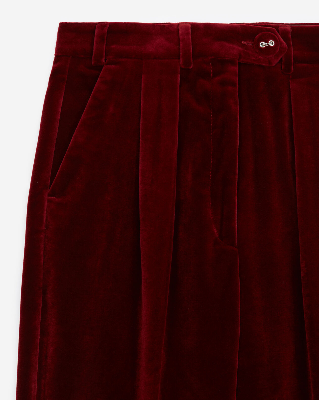 The Kooples WOMEN BURGUNDY burgundy carrot pants in velvet