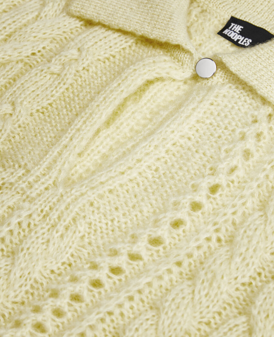 The Kooples DAMEN YELLOW gelber pullover aus einer wollmischung