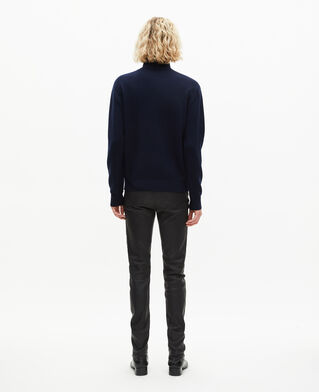 The Kooples MEN NAVY double-sided wool cardigan with navy zip