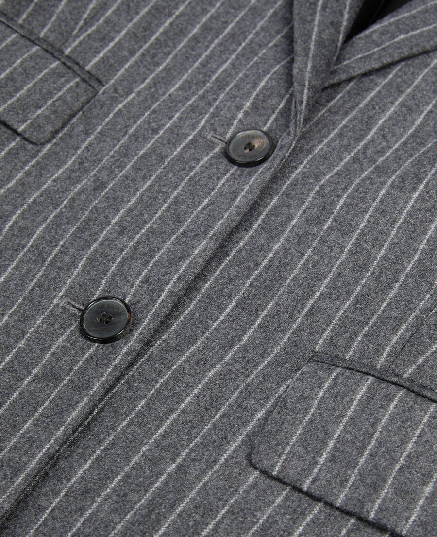 The Kooples FEMME LIGHT GREY veste tailleur à rayures
