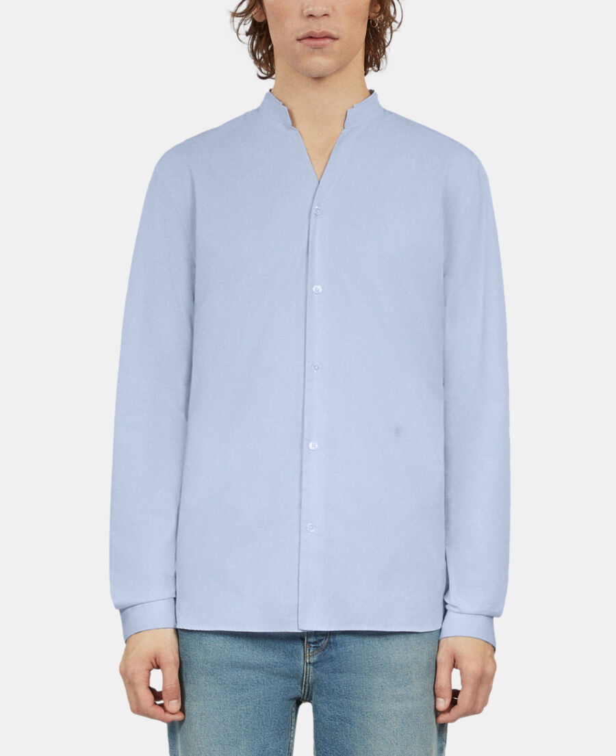 The Kooples H BLUE SKY sky blue poplin formal shirt