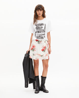 The Kooples FEMME WHITE t-shirt avec s&eacute;rigraphie blanc