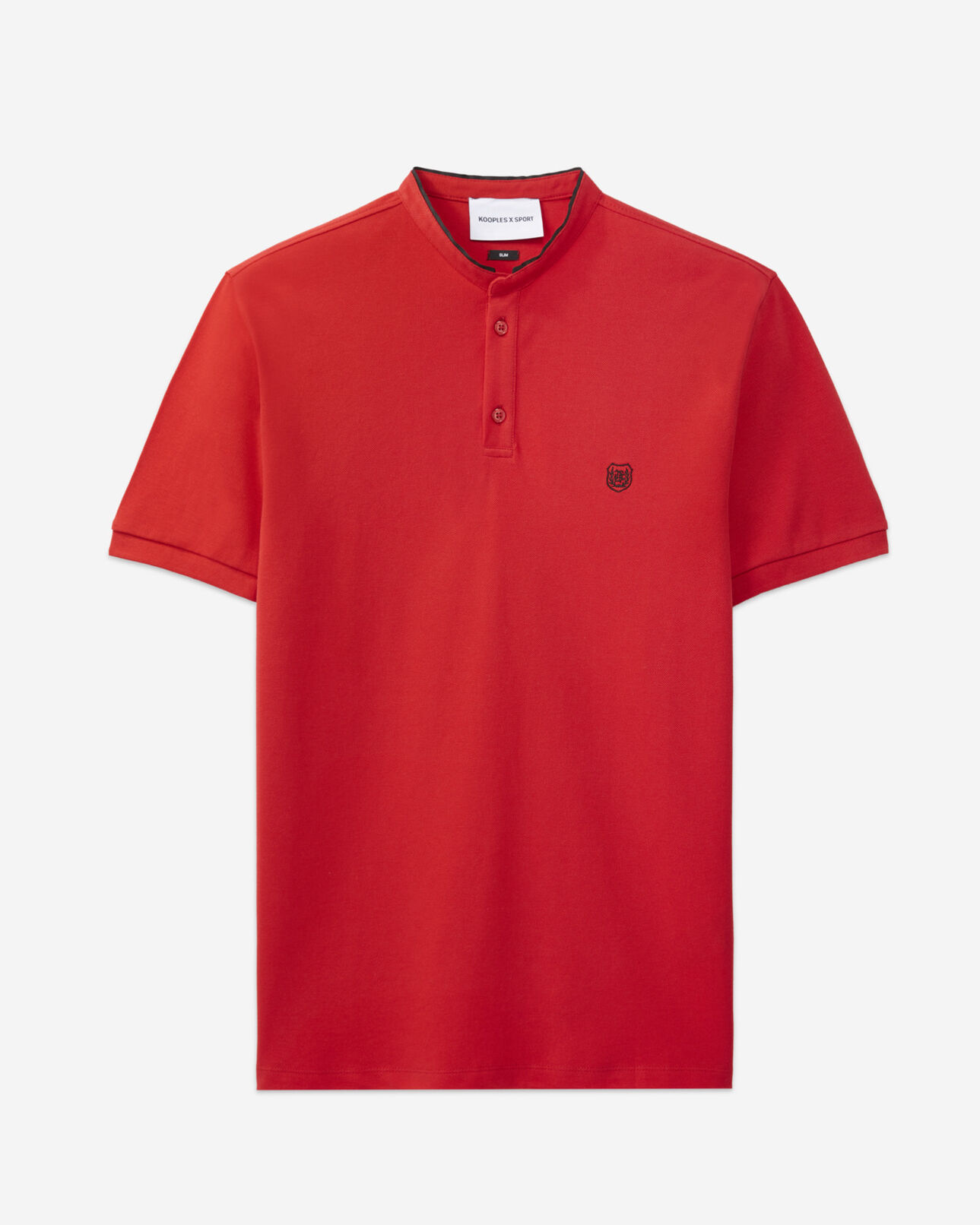 The Kooples MEN RED / BLACK red polo shirt with black detail