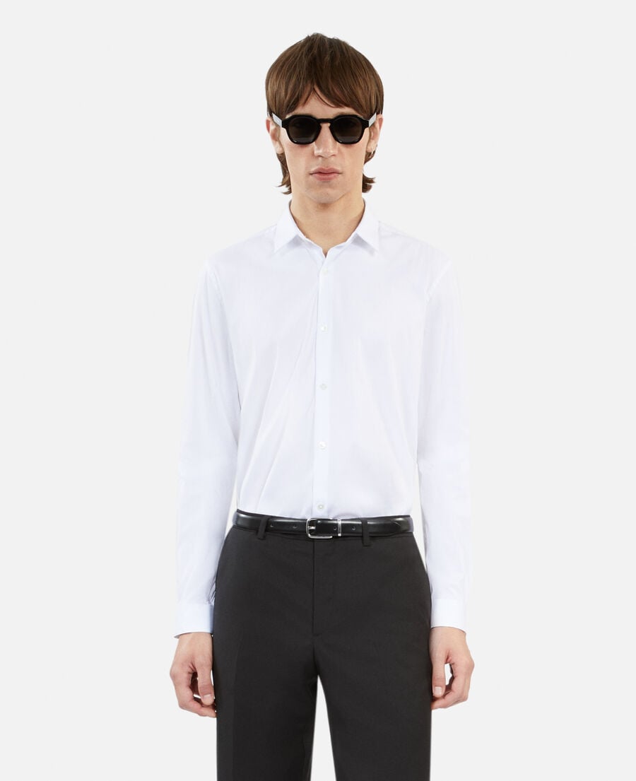 The Kooples HOMME WHITE chemise formelle en popeline blanche