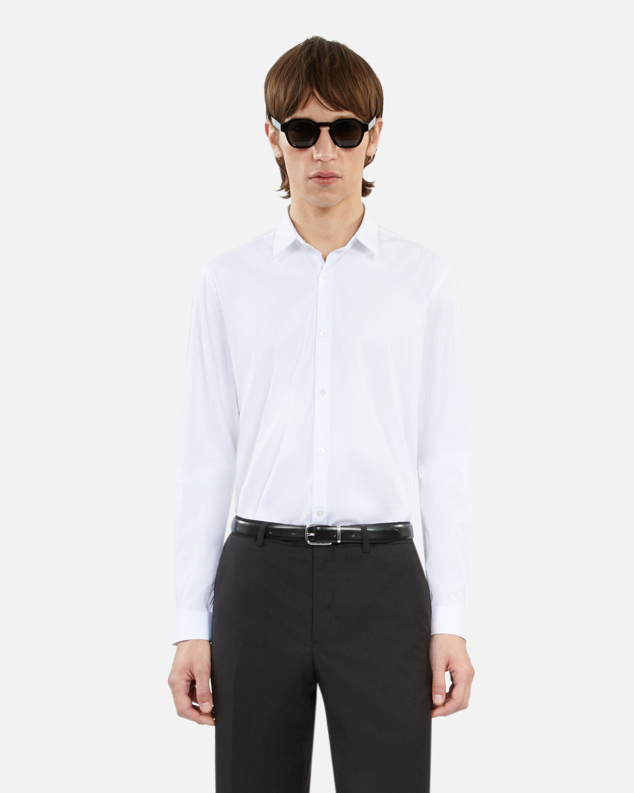 The Kooples MEN WHITE white poplin formal shirt