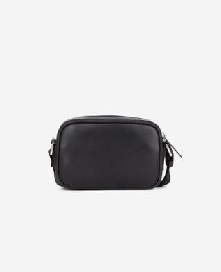 The Kooples MEN BLACK small black leather messenger bag