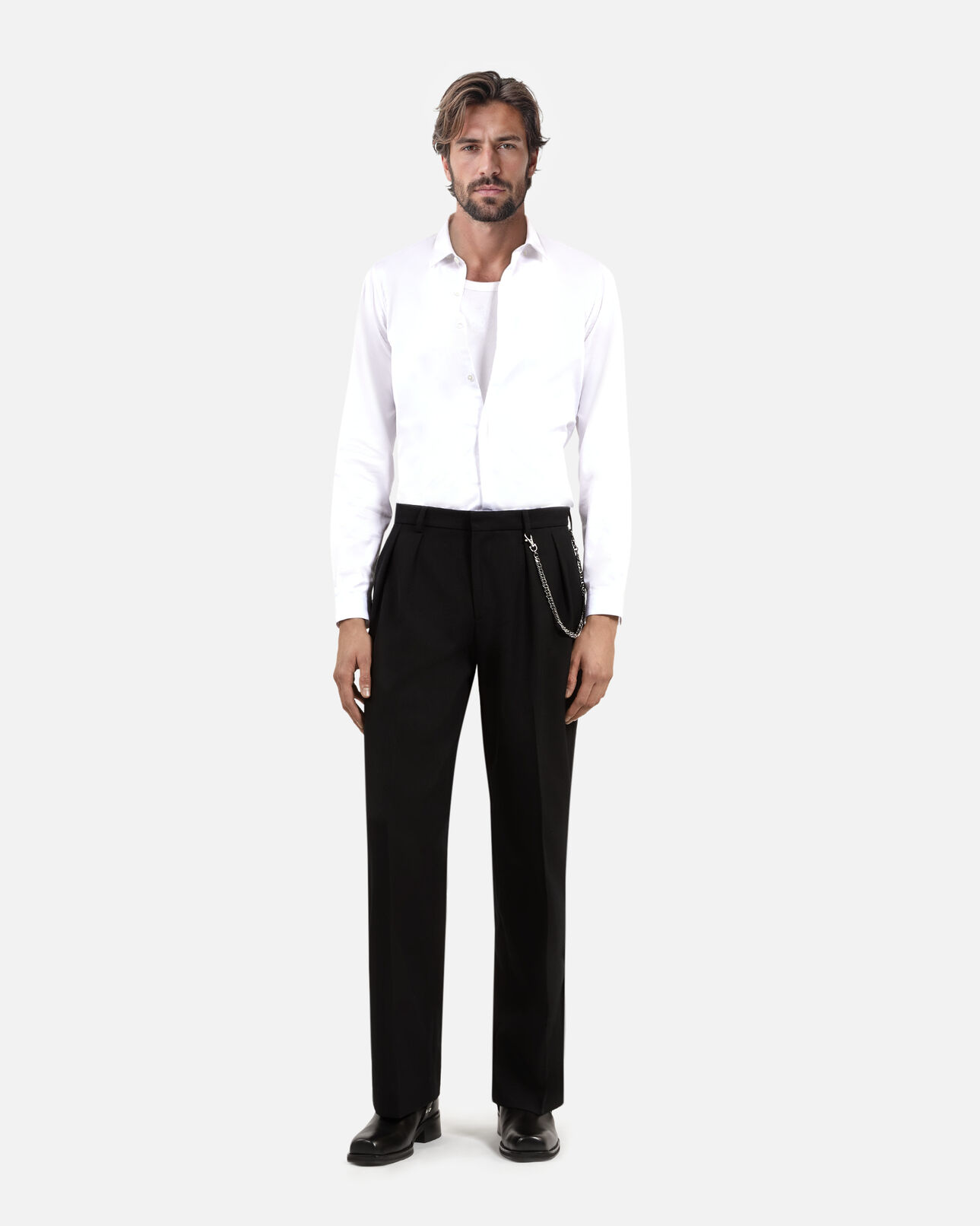 The Kooples HOMME BLACK pantalon large style cargo noir