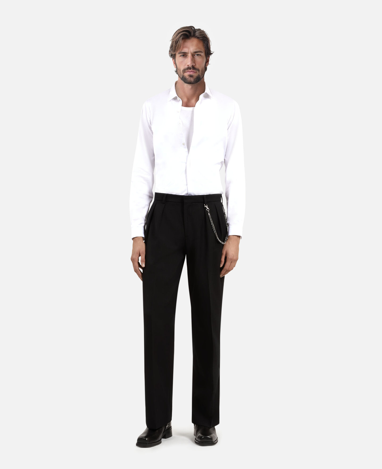 The Kooples HOMME BLACK pantalon large style cargo noir