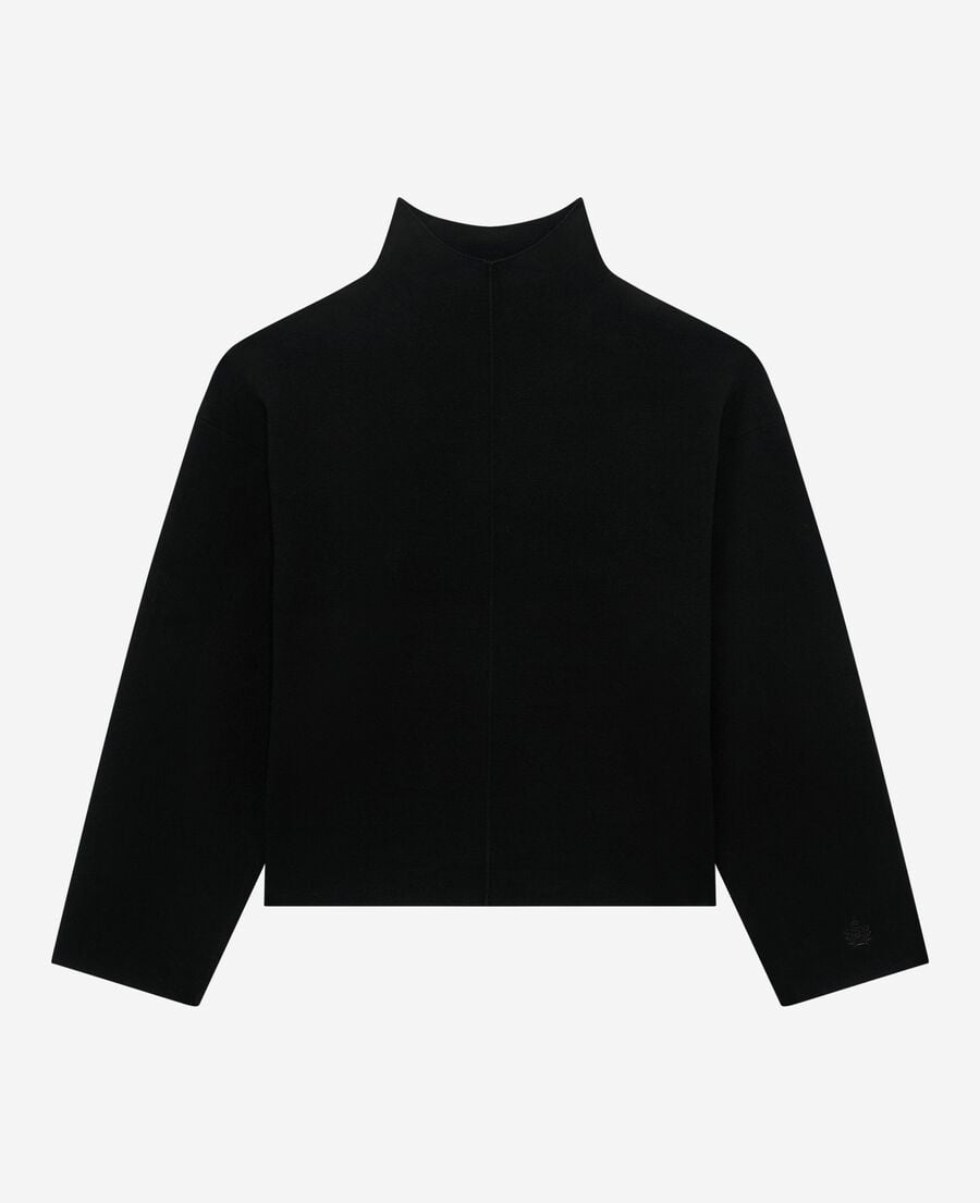 The Kooples FEMME BLACK pull col chemin&eacute;e noir
