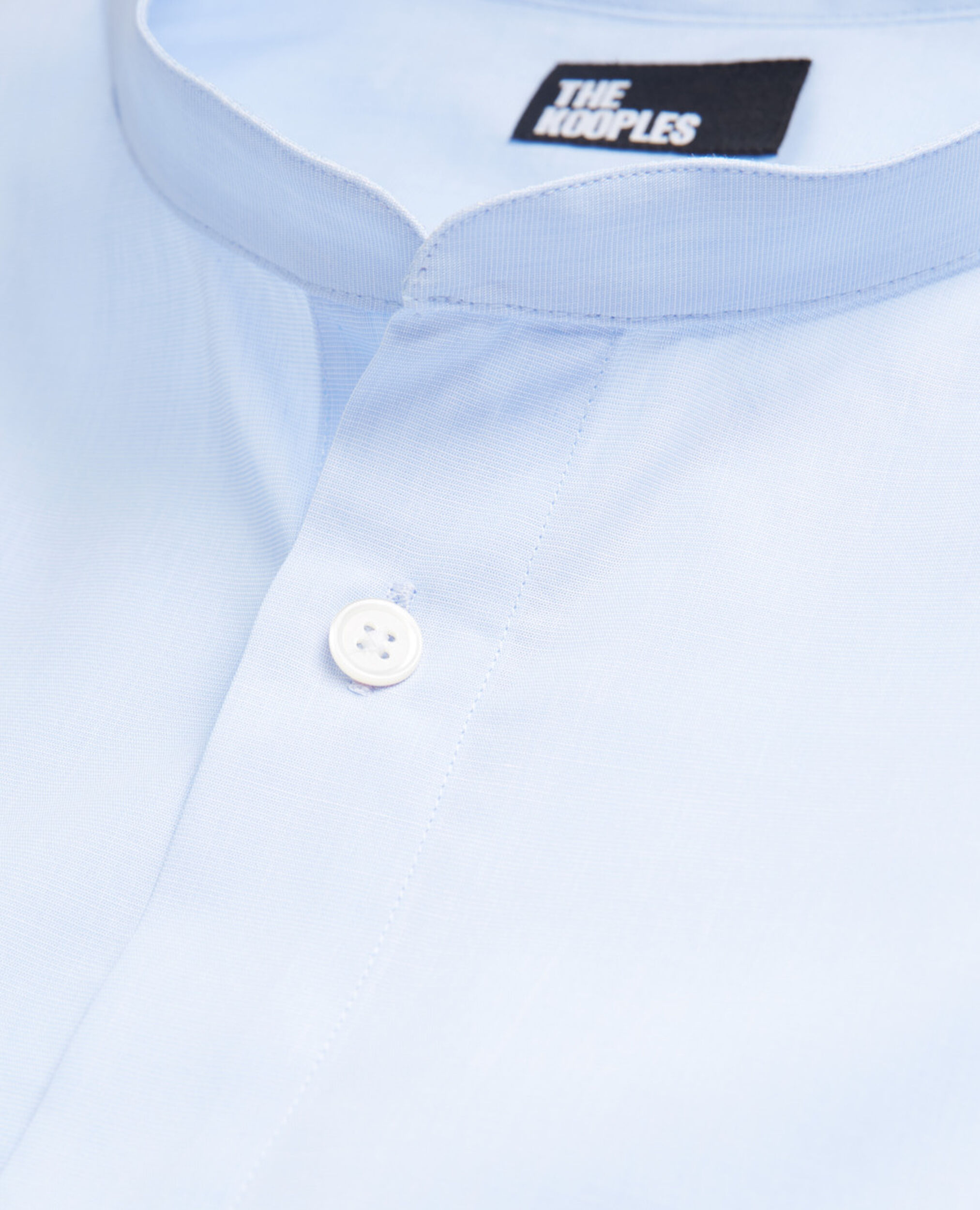 Blue shirt with officer collar, BLUE, hi-res image number null