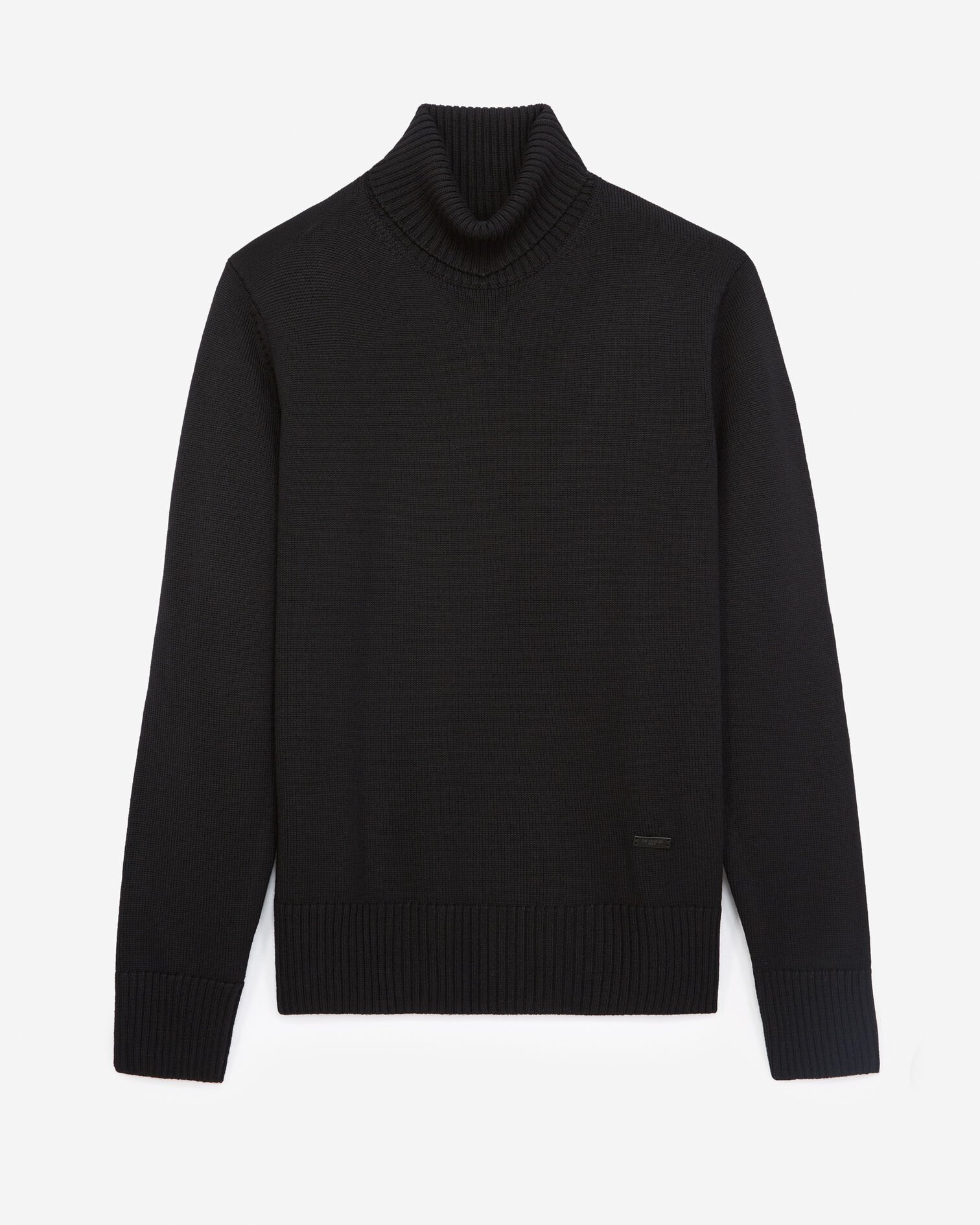 Pull col roulé noir, BLACK, hi-res image number null