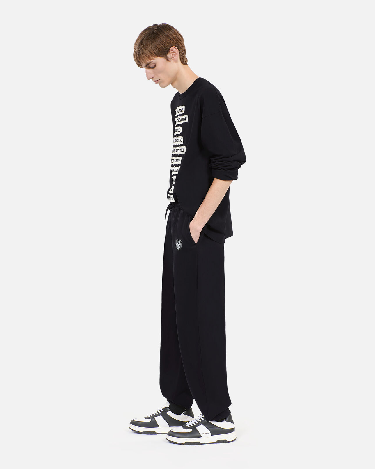 The Kooples MEN BLACK black blazon tracksuit trousers