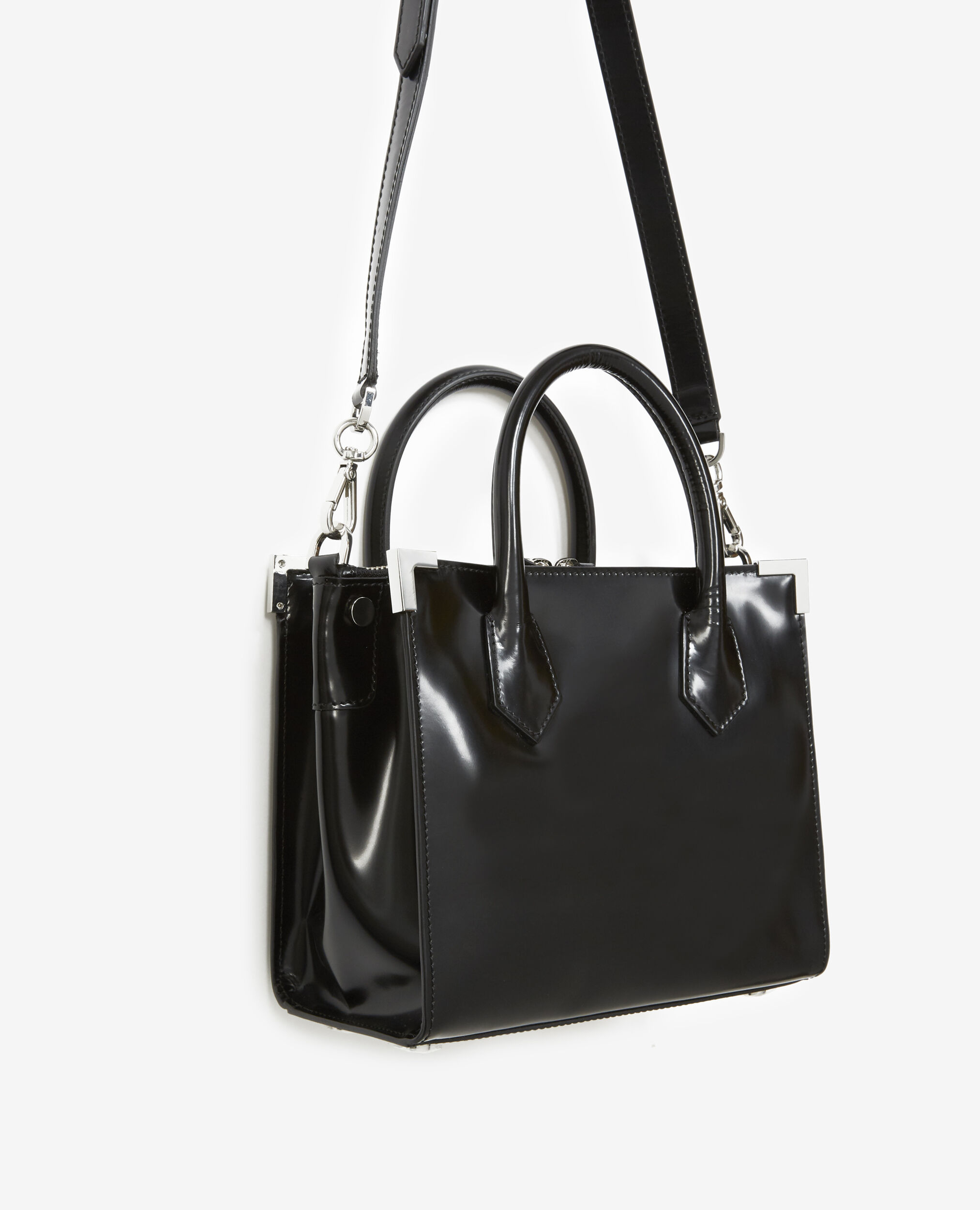 Medium Ming bag in black patent leather, BLACK, hi-res image number null