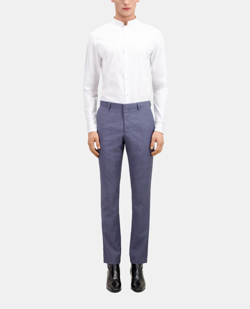 The Kooples HERREN LIGHT BLUE grau-blau karierte anzughose aus wolle