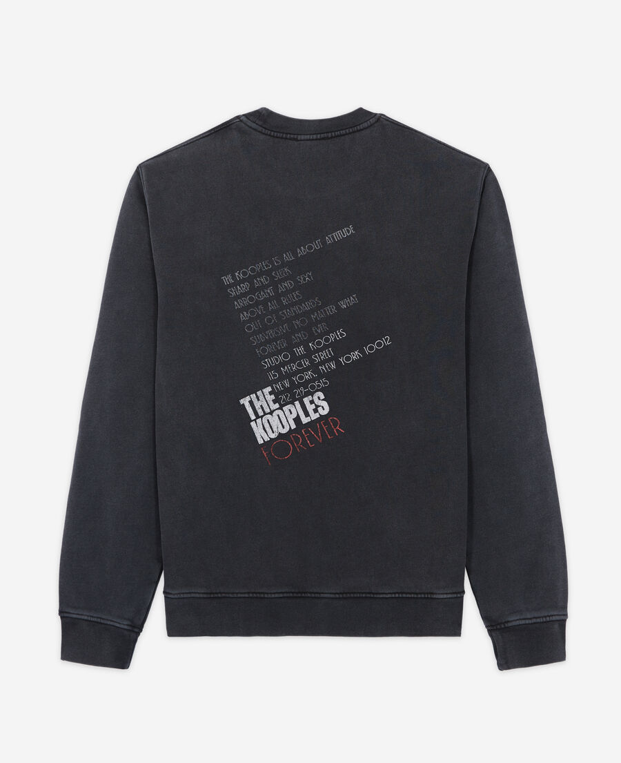 sweatshirt sérigraphié tigre noir