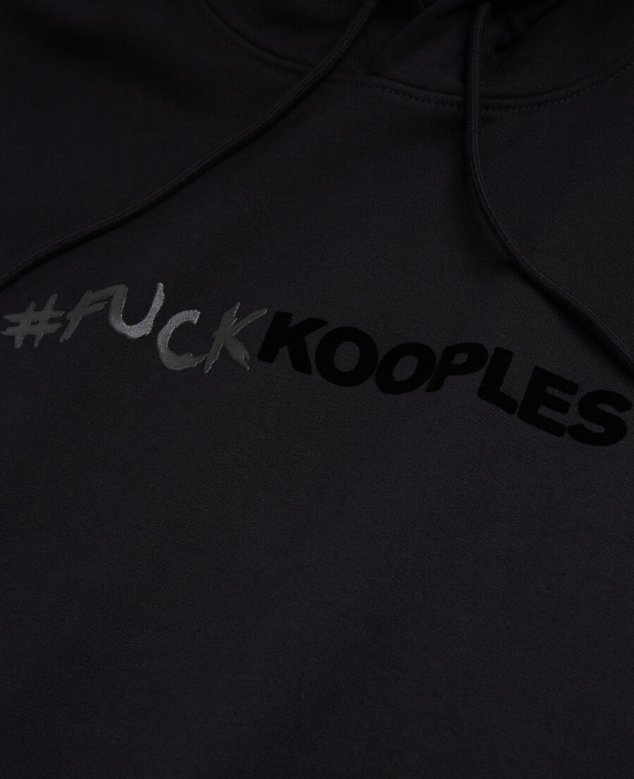 sweatshirt à capuche logo noir