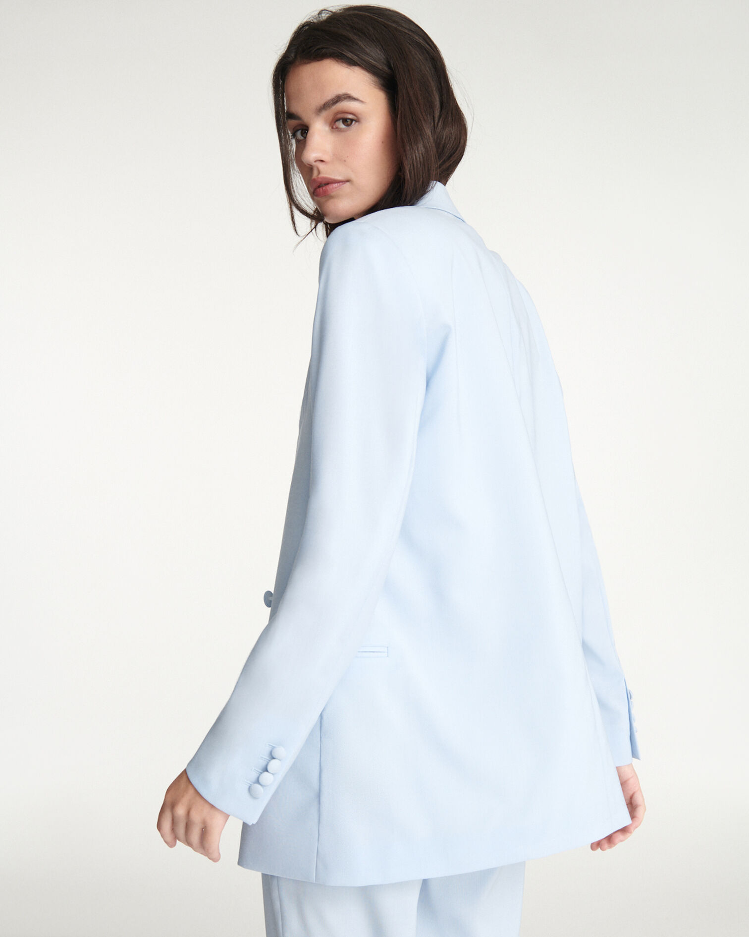 Wolljacke hellblau Wickelstil Taschen, BLUE, hi-res image number null