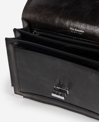 The Kooples F BROWN emily bag in brown cracked leather