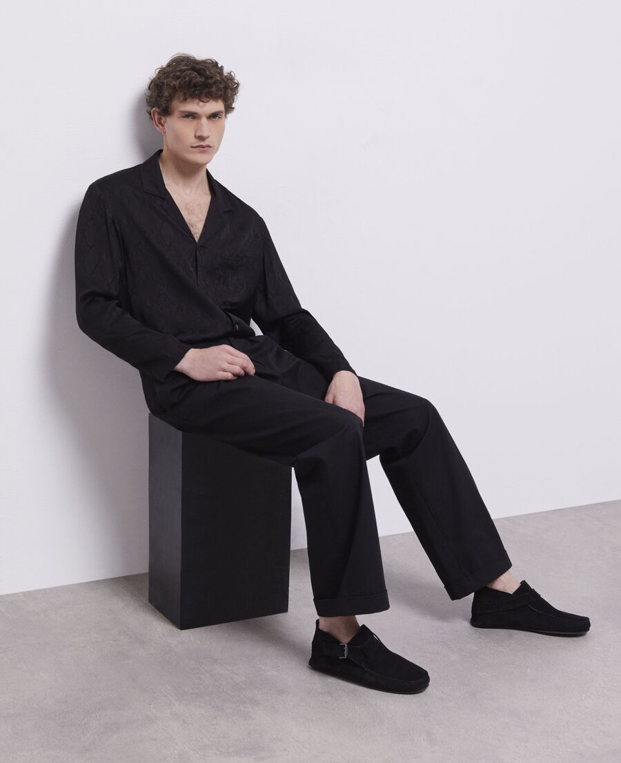 black suede leather shoes