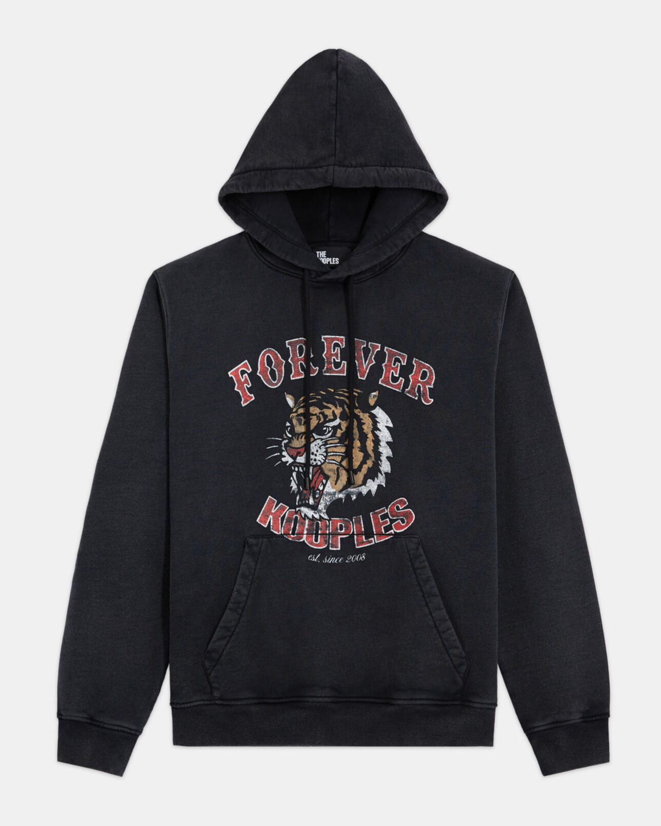 The Kooples MEN BLACK WASHED black sweatshirt