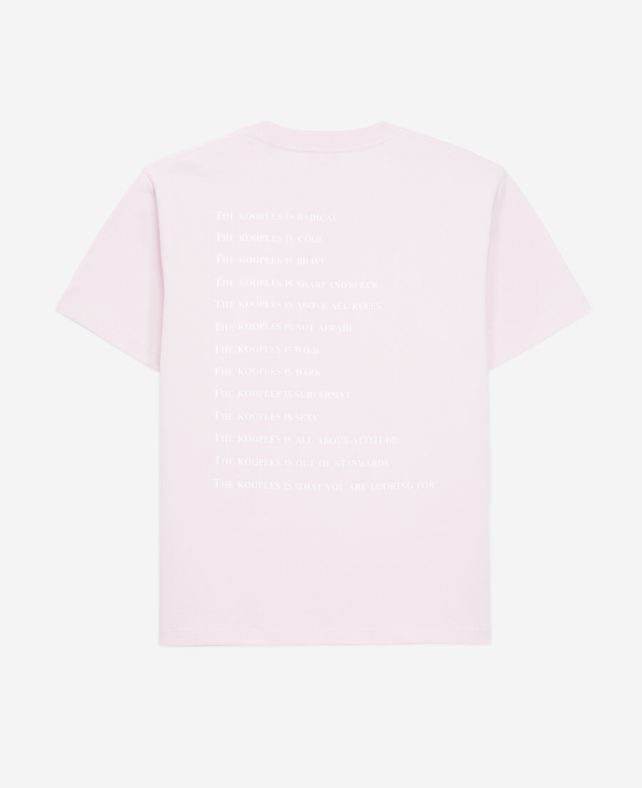 rosa t-shirt damen mit „what is“-schriftzug