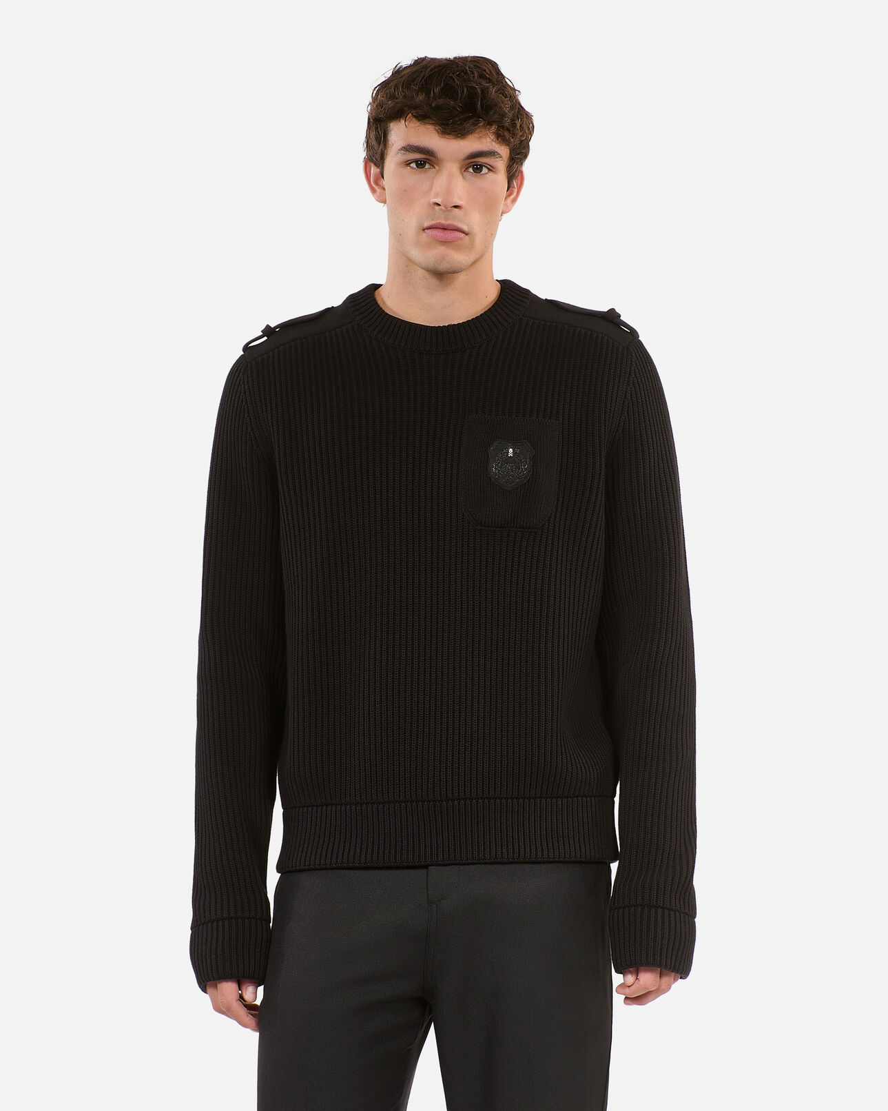 The Kooples MEN BLACK black cotton sweater